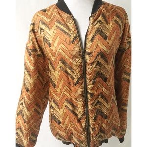 Casual Corner Jackets & Coats - Orange & Black Vintage Jacket Size Large Casual Corner Jackets & Coats - Orange & Black Vintage Jacket Size Large